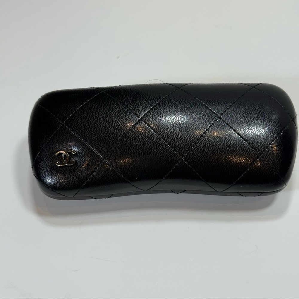 CHANEL Black Quilted Sunglasses Case